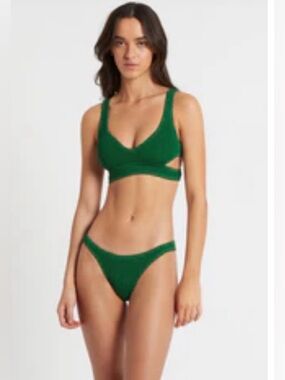 Bond-Eye Swim Nino Crop + Scene Brief Set - EVERGREEN (One Size) Green swimsuit